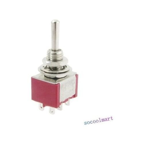 6 Pcs AC 250V 2A 120V 5A Momentary ON/OFF/ON 3 Position DPDT Toggle Switch