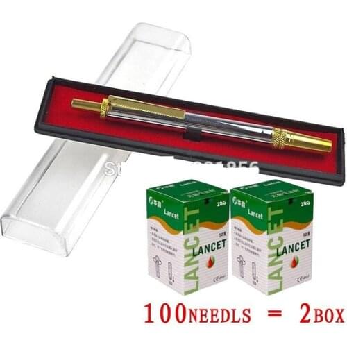 Ear acupuncture probe 23g 26g 28G Lancets needle Sterile disposable phlebotomy needle spilled blood needle pen free shipping