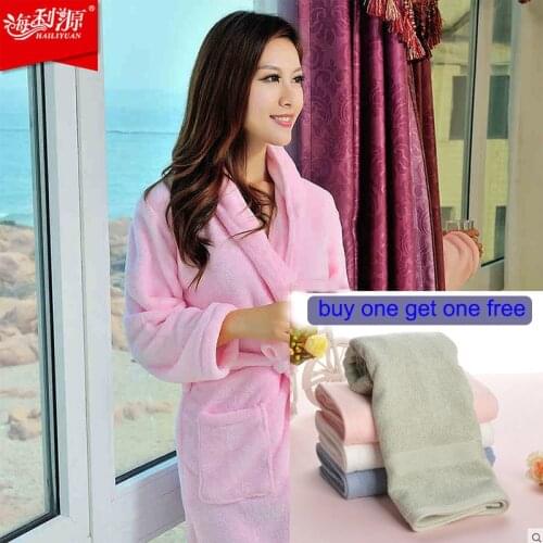 100% cotton bathrobes toweled lovers 100% cotton robe medium-long male womens bathoses thickening