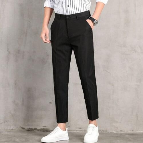 Mens Classic Suit Pants Spring Summer Business Casual Male Trousers Formal Pants Man Dress Up 2021 Straight Fashion Clothing