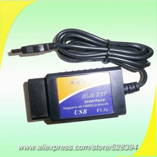 Chip 2303 ELM327 USB V1.5 Car Interface OBD2 Diagnostic Cable supports all obdii protocols