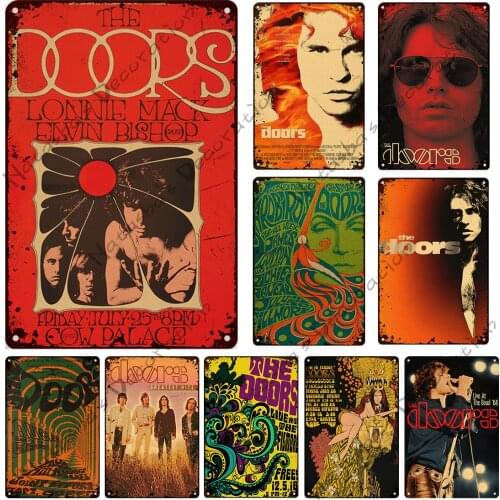 Rock Band DOORS Decorative Plate Singer Band Metal Tin Sign Rusty Metal Plaque Retro Metal Poster Music Metal Signs Wall plate