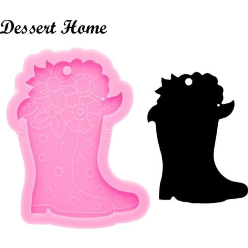 DY0568 Glossy Resin RAINBOOT Molds, Boots Mold for Keychain , Silicone Molds DIY Epoxy Jewellery Making, Clay Molds