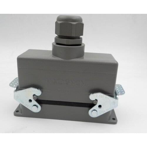 HDC-HE-024-2 Heavy Load Connector Rectangle Plug 24 Core 16A Aviation Plug Top Outlet