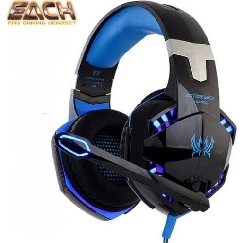 KOTION EACH Earphone Gaming Headphones With Microphone Stereo Headset Gamer Headphone For Computer Earphones Big Gaming Headset