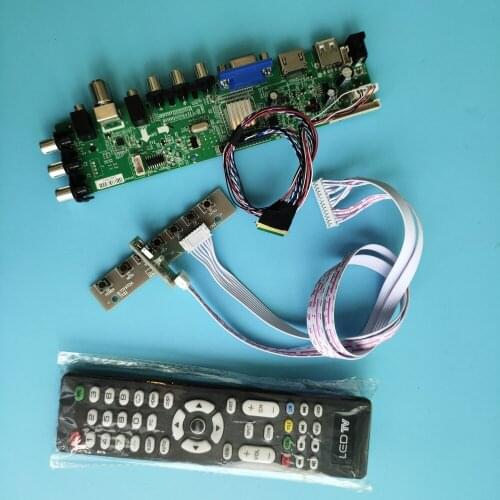 Kit For HT140WXB-101/HT140WXB-300 screen 1366X768 controller board HDMI AV Panel DVB-T2 Signal digital LED USB VGA TV 14" remote
