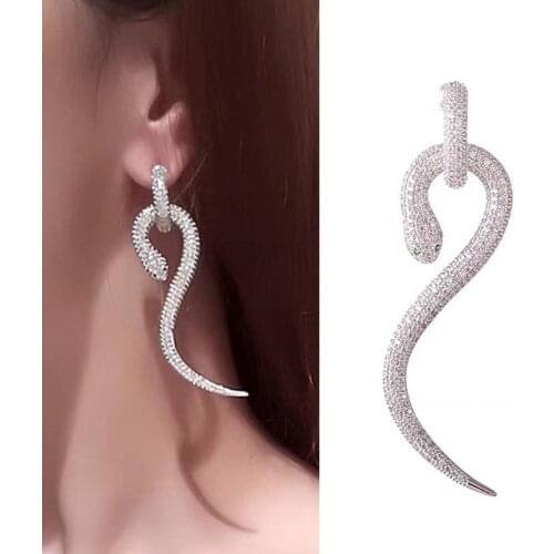 Red Trees Brand High Quality Dangle Earrings Jewelry Fashion Punk Long Snake Earrings For Women Holiday Gifts Drop Shipping