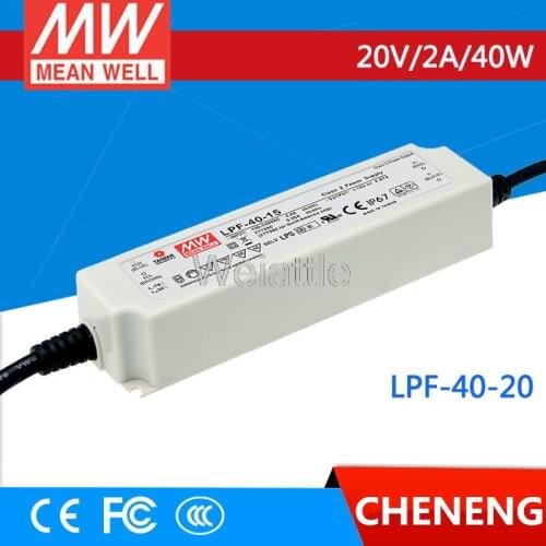 MEAN WELL original LPF-40-20 20V 2A meanwell LPF-40 20V 40W Single Output LED Switching Power Supply
