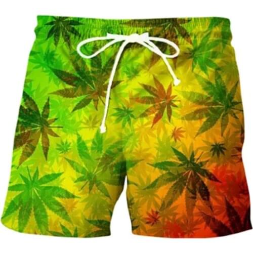 Mens summer 3D printing casual beach pants fitness street mens comfortable shorts fashion hip-hop sports pants swimming trunks