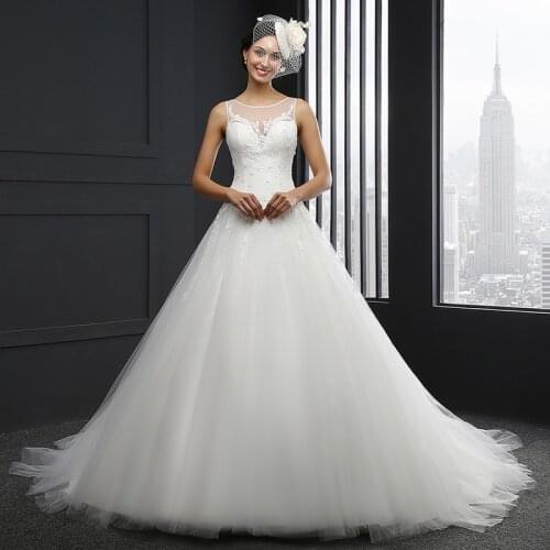 MZ0014 wedding dress 2020 boho tulle simples satin lace apliques beach ball gown civil church modest vintage princesa long