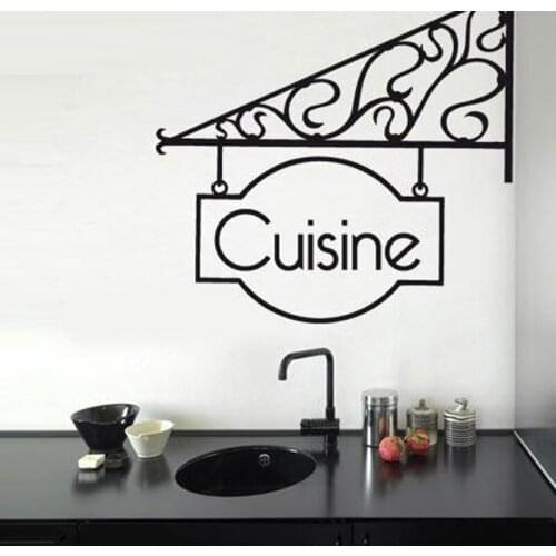 Signature Cuisine Art Sticker Restaurant Kitchen Removable Vinyl Wall Stickers DIY Home Decor Waterproof Wallpaper JG1596