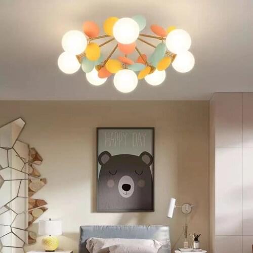 Nordic modern macaron living room childrens room gray/white gray bedroom dining room gloss home decoration ceiling lamp