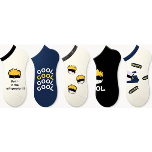 Original Cute Cartoon Avatar Ship Kawaii Socks Yellow Haired Boy Harajuku Street Hip Hop Letter Barrage Boat Socks