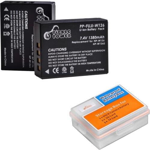 NP-W126 NP-W126S Battery +Battery Box SD TF Memory Card Case for Fujifilm Fuji X-Pro1 XPro1 X-T1 XT1, HS30EXR HS33EXR X PRO1