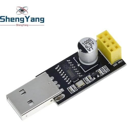 TZT ESP01 Programmer Adapter UART GPIO0 ESP-01 Adaptater CH340G USB to ESP8266 Serial Wireless Wifi Developent Board Module