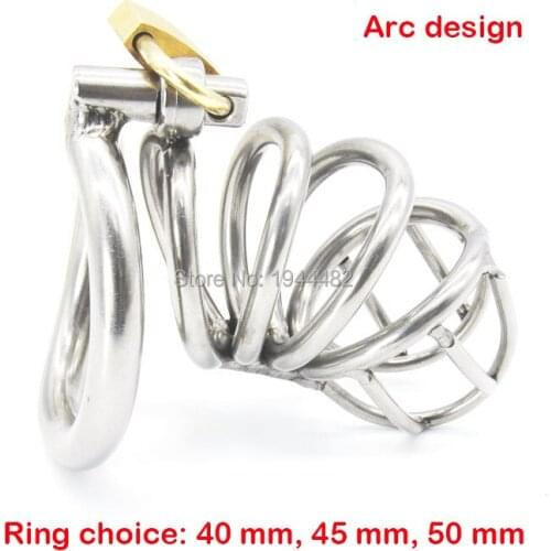 Sex Toys Male Chastity Belt Arc-shaped Cock Ring Stainless Steel Chastity Device Penis Restraint Cage Adult Game Sex Products