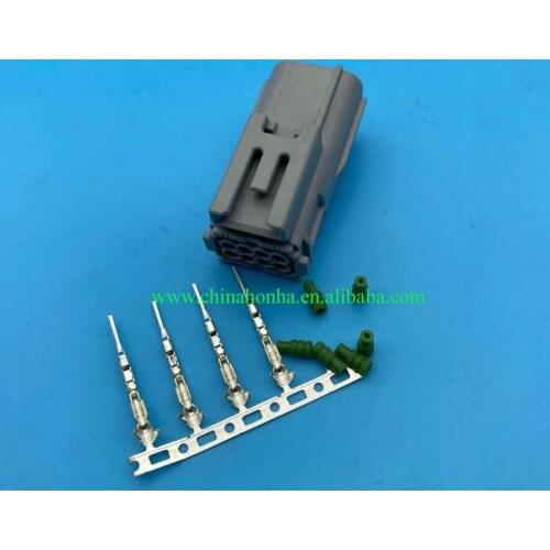 Gray 8pin auto connector wiring harness plug(0.6) male 6188-0779 Auto Reversing Radar Plug Fuel Injector Socket 90980-1252