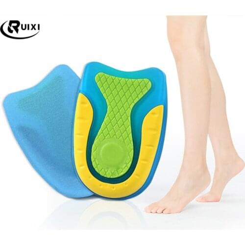 Gel insole silicone For Women man heel Cushion insoles soles relieve foot pain Spur Support Shoe pad High Heel Insert Unisex