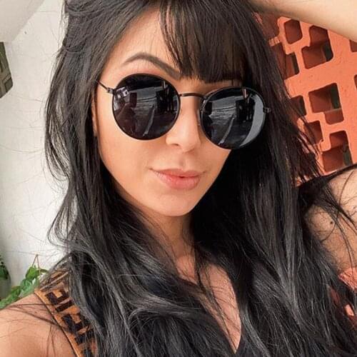ONEVAN 2021 Round Sunglasses Women Vintage Oculos Women Sunglasses Ocean Pink Mirror Sun Glasses For Men Lentes De Sol Mujer