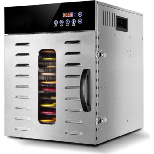 220V/110V Food dehydrator Stainless steel Commercial food dryer 12-layers Household Dried Fruit Machine 0-24 hours timing 1000w