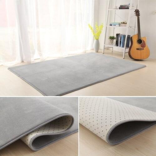 Thicken Non-slip Coral Velvet Floor Fleece Rug Mats Carpet Doormat Water Absorption Sofa Memory Foam Bedroom Living Room Carpet
