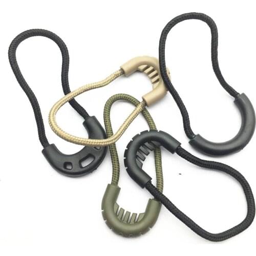 10pcs Anti-theft Zipper Pulls Cord Rope Ends Lock Zip Clip Buckle For Apparel Bag Tactical Backpack Accessories