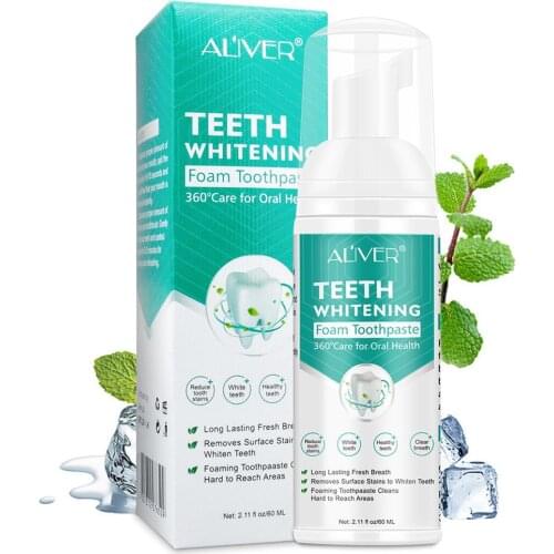 Tooth Whitening Toothpaste Cleaning Mousse Foam Teeth Remove Plaque Stains Fresh Breath Repair Oral Damage Toothpaste Oral Care