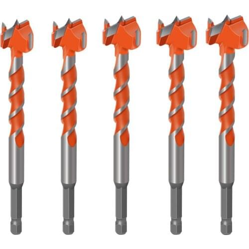 1PC 16mm-25mm Longer Forstner Tips Woodworking Tools Hole Saw Cutter Hinge Boring Drill Bits Round Shank Tungsten Carbide Cutte