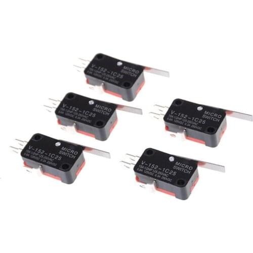 10pcs x NO NC Momentary Hinge Lever Miniature Basic Micro Switch V-152-1C25 SPDT
