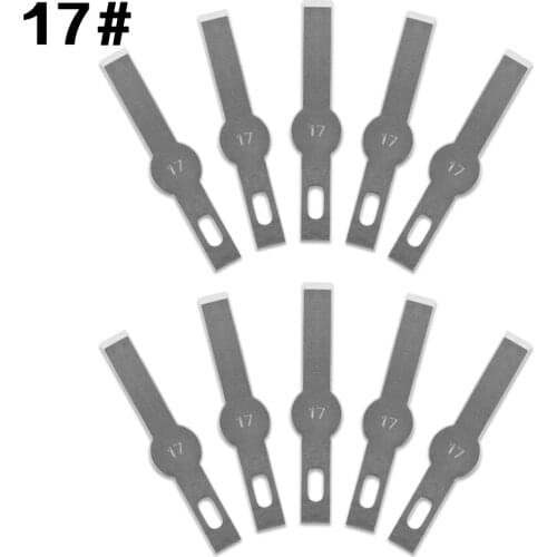 10 Pcs One Lot 17# Wood Carving Knife Blade Replacement Multi-function Paper Cutter Surgical Scalpel Blade