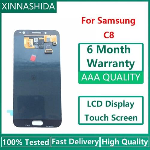 100% Tested New Lcd For Samsung Galaxy C8 C710F/DS C7100 LCD Display Touch Screen Digitizer Replacement