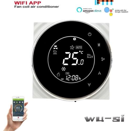 24VAC 95-240VAC wifi thermostat ,2Pipe NO/NC valve Works with Alexa Google home