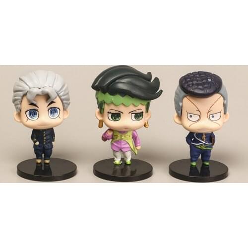 6 Pcs/Set JoJos Bizarre Adventure Giovanna Bruno Mista Mini Cute Standing Ver. PVC Action Figure Model Toy Gift 6cm