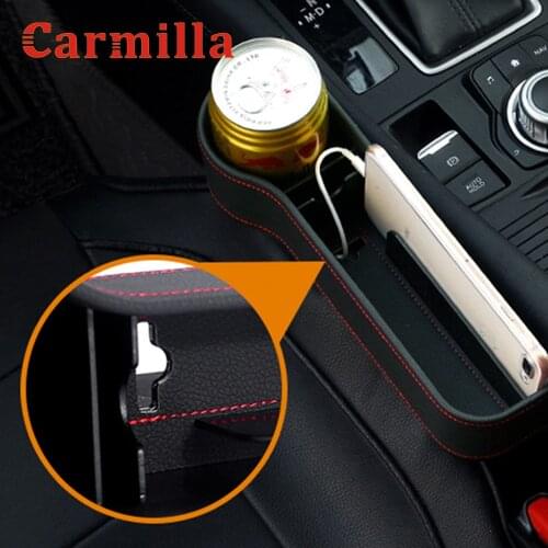 Carmilla Car Seat Gap Storage Box Organizer Holder for AUDI A1 A3 A4 A5 A6 A7 A8 TT Q3 Q5 Q7 A4L A6L B5 B6 B7 C5 C6 C7 Parts