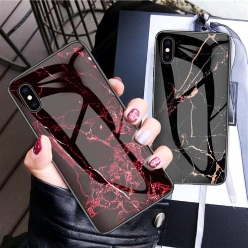 Glitter Glass Phone Case For iPhone 7 8 Plus XR XS MAX X Cases Back Cover For Apple iPhone 11 Pro Max 6 6S Plus Glossy Coque