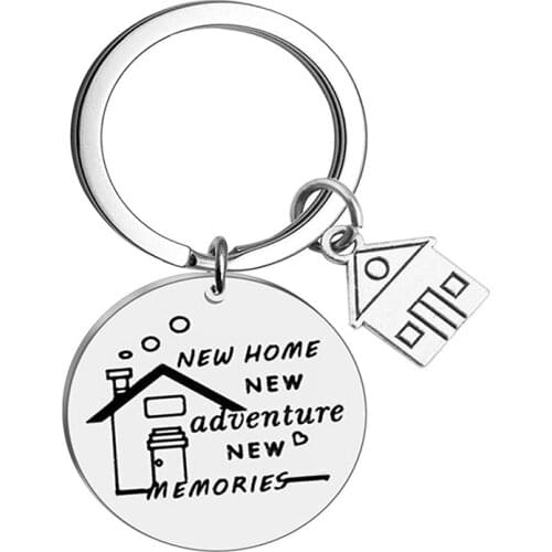 Keychain for New Home, New House Keychain, 2021 First Home Gift Housewarming Gift Best Neighbor Gifts Realtor Closing Gifts
