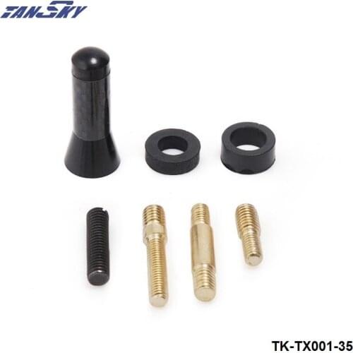 Black Carbon Fiber 3.5cm Length Car Antenna Radio For Jeep Wrangler TJ 87-06 TK-TX001-35