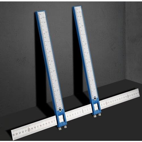 Measuring Tool T-type Stainless Woodworking Ruler Scribing Mark Line Gauge Carpenter Measuring Tool 180mm-400mm