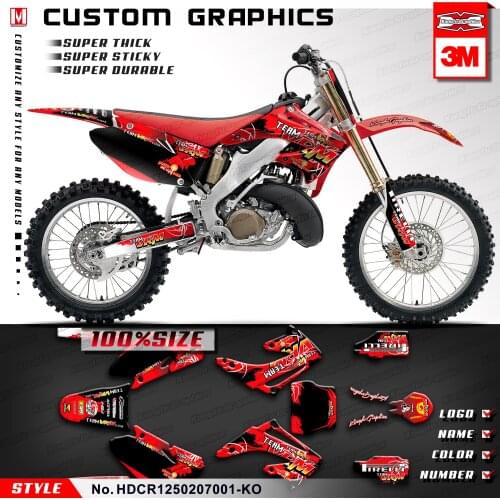 KUNGFU GRAPHICS MX Stickers Self Adhesive Decals Vinyl Wraps for CR125 CR250 2002 2003 2004 2005 2006 2007