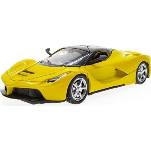 Hot scale 1:32 wheels diecast vehicle italy horse logo LaFerra metal model with light sound pull back vehicle toys for gifts