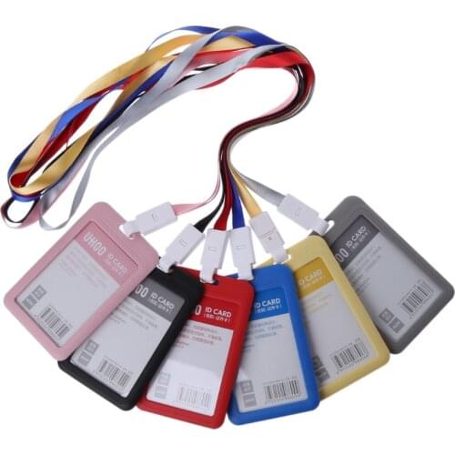 MIRUI Creative Candy Color Plastic ID Card Holder Name Tag Exhibition Business Badge Card Holders Office Supplies Credenciales