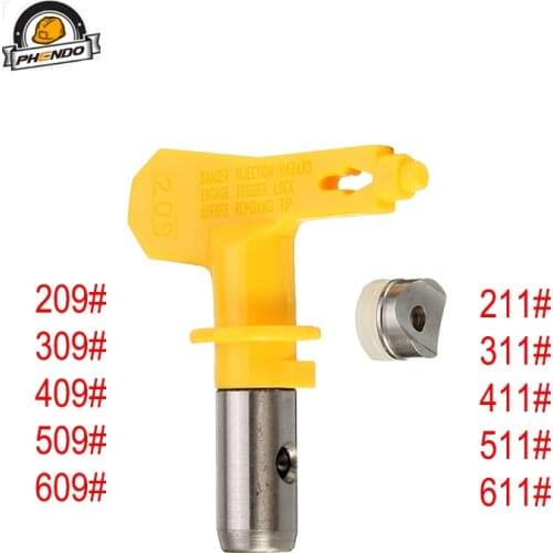 PHENDO Airless Tip 209/309/409/509/609/211-611 spray nozzle for High Pressure spray gun Seat Guard Guide Sprayer Power Tools