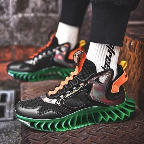 New Trendy Blade Running Shoes for Men Breathable Reflective Sneakers Antiskid Damping Outsole Sport Shoes Training Zapatillas