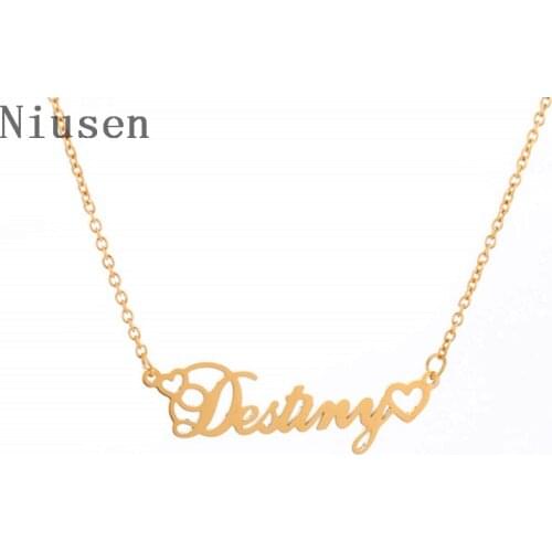 Destiny Name Necklace Gold Destiny Charm Necklace "You are my destiny" Wedding Gifts For Lovers Her Christmas Gifts