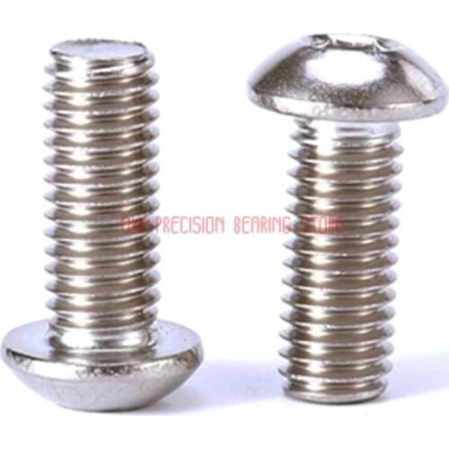 Parafusos M5 Bolt A2-70 Button Head Socket Screw Sus304 Stainless Steel M5*(8/10/12/14/16/18/20/25/30/25/30/35/40/45/50~100) Mm