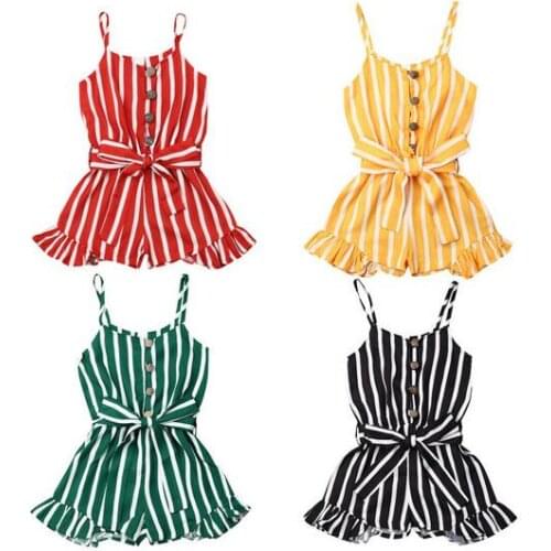 Girl Dress Toddler Kids Baby Girls Clothes Strap Striped Sleeveless Trumpet Dress Summer Chiffon Outfit 3-8Y