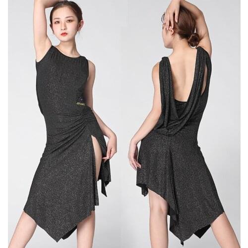 Latin Dance Dress Female Adult Fashion Sleeveless Sexy Backless Tango Salsa Cha Cha Samba Rumba Competition Stage Wear DNV13703
