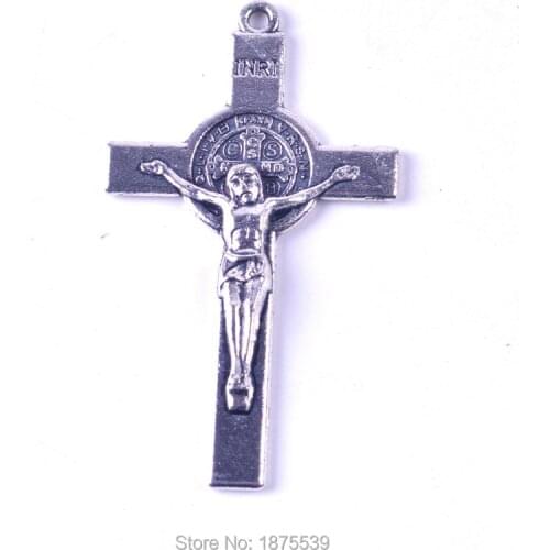 Saint Benedict Crucifix Jesus On The Cross 53*31 mm Necklace Pendant
