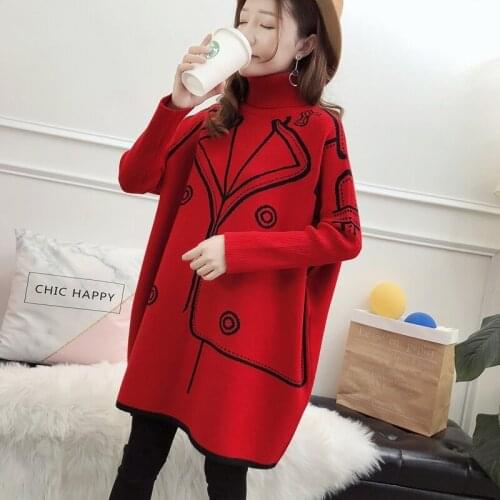 Pullover Womens Jumper Turtleneck Sweater Female Jumper Women Warm Sweater loose Winter Knitted Oversized Sweater