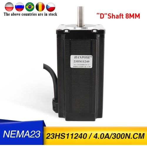 NEMA23 stepper motor 23HS11240 112mm 4.0A 4-wire 300N.cm black motor for CNC Router Engraving milling machine 3D printer